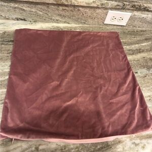 Plush Pink Velvet Pillow Cover